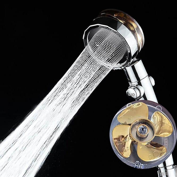 Vandbesparende brusehoved m/højtryk - 360° justerbart roterende design - op til 40% vandbesparende