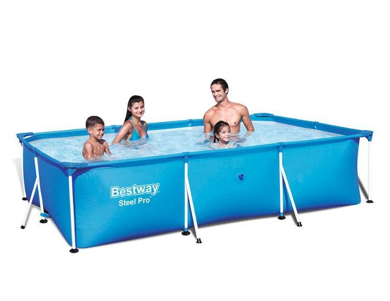 Pool 3300L - Rektangulær m/ metal ramme 300 x 201 x 66 cm fra Bestway