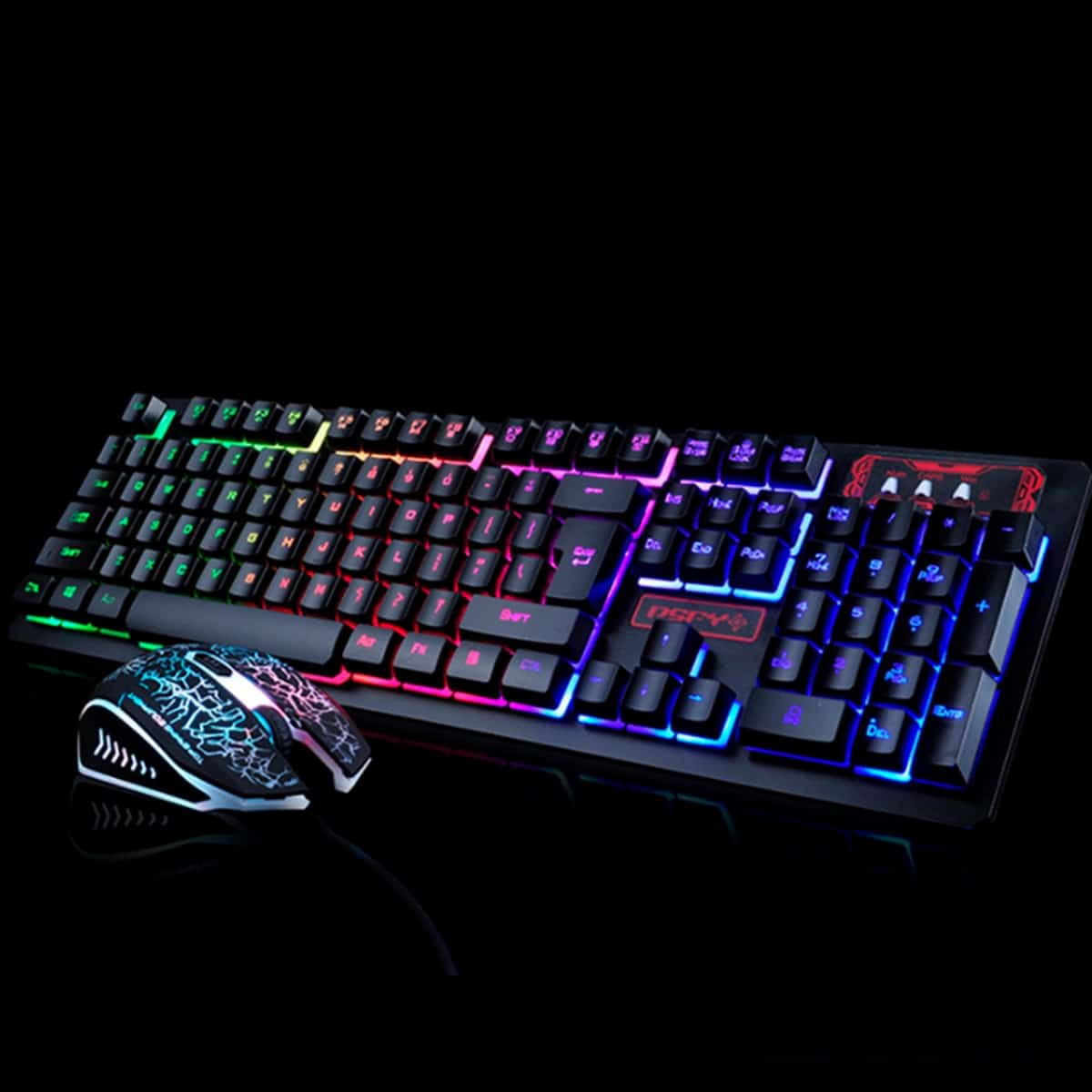 Gaming tastatur & mus med backlight LED