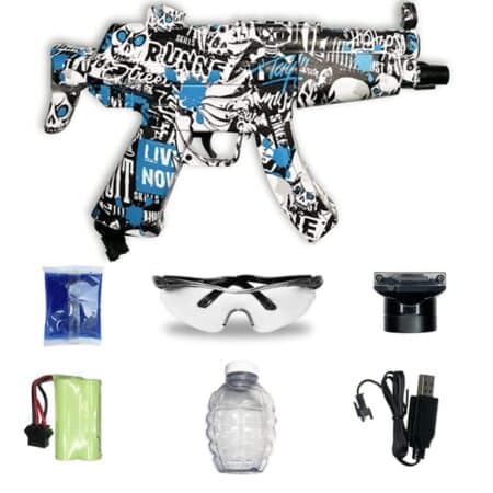 Gift for Kids Splatter Ball Blaster MP5 for Shooting Games Gel Blaster with Water Beads and Goggles Electric Gel Ball Blast 4