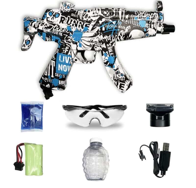 Gift for Kids Splatter Ball Blaster MP5 for Shooting Games Gel Blaster with Water Beads and Goggles Electric Gel Ball Blast 4