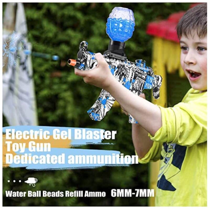 Gift for Kids Splatter Ball Blaster MP5 for Shooting Games Gel Blaster with Water Beads and Goggles Electric Gel Ball Blast 7