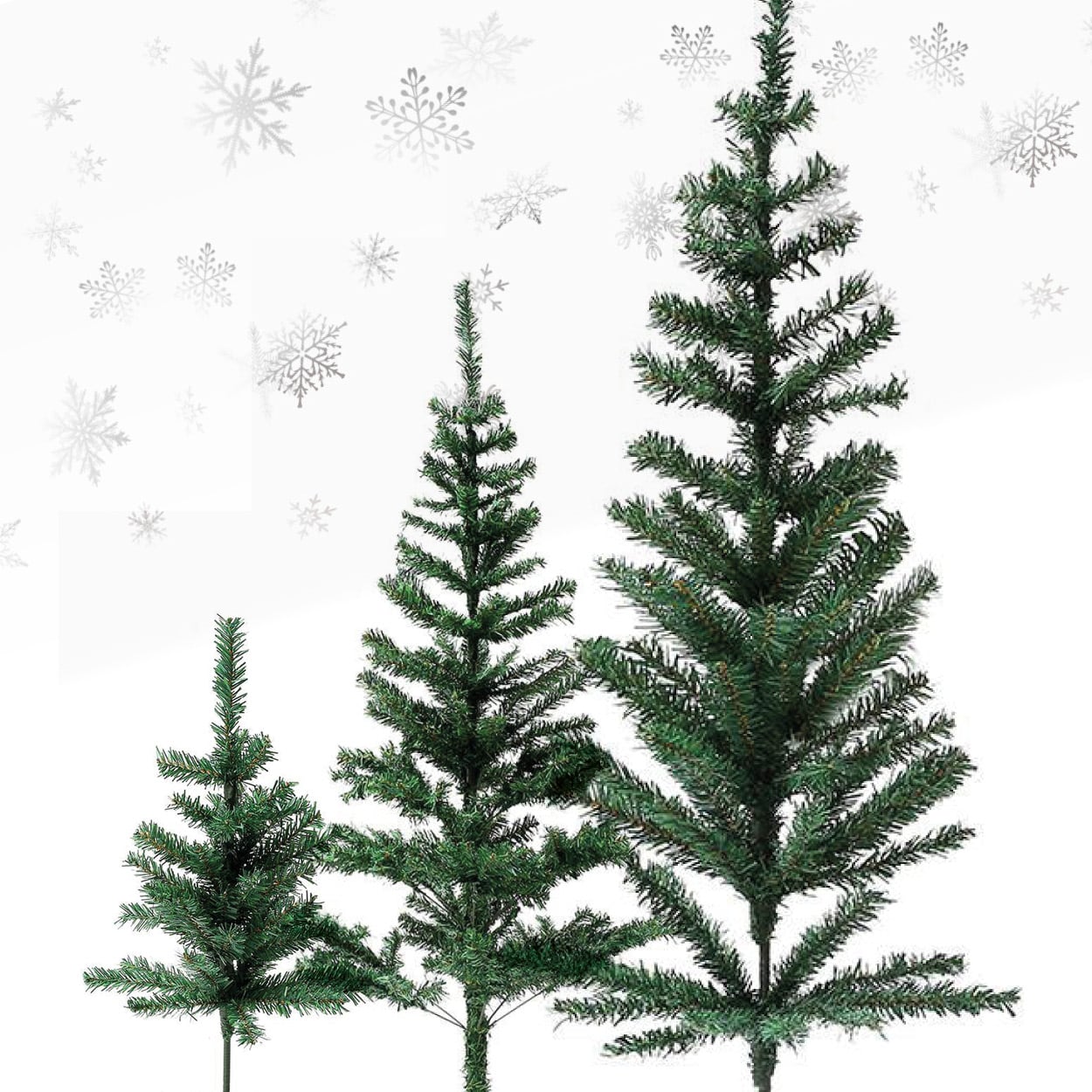 Kunstigt juletræ uden lys (60, 120 eller 150 cm)