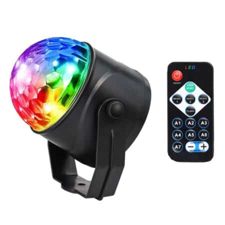 Party Lights Disco Strobe Light Crystal Magic Ball RGB Stage Light With Remote Control 1 1