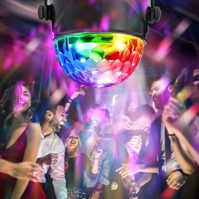 Party Lights Disco Strobe Light Crystal Magic Ball RGB Stage Light With Remote Control 3