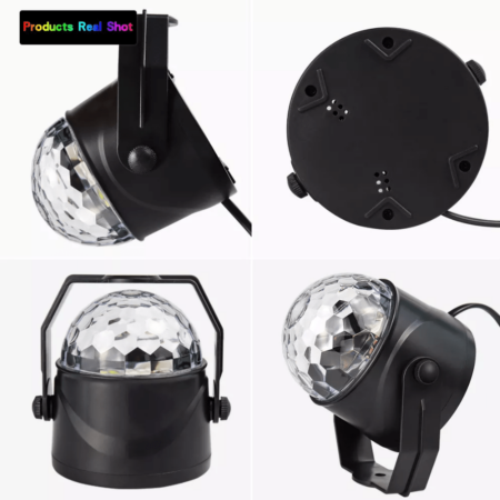 Party Lights Disco Strobe Light Crystal Magic Ball RGB Stage Light With Remote Control 6