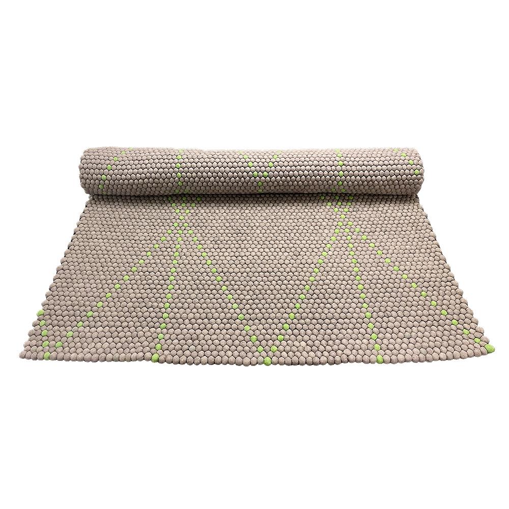 10: Tæppe i 100% ren Nepal uld - mørkegrå - 210 x 140 cm