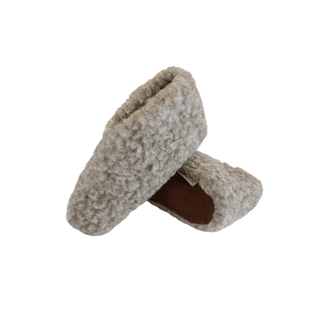 Fluffy Hjemmesko (100% ren uld) - Model Grå - Design fra SHUS - Satana.dk