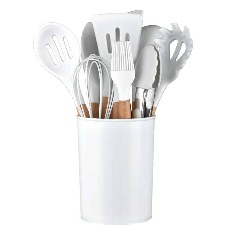 Silicone kitchenware set with wooden handle 3