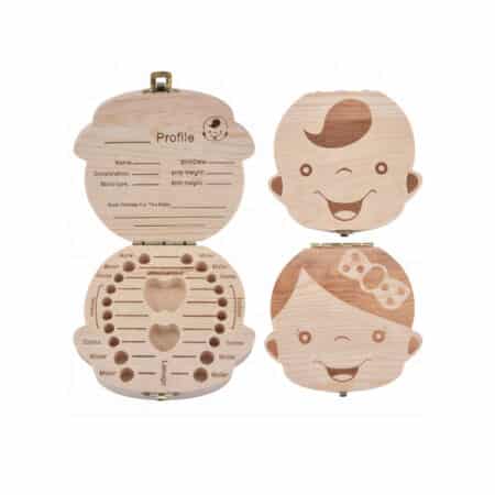 Wooden Crafts Gift Carton Box For Baby Teeth 2