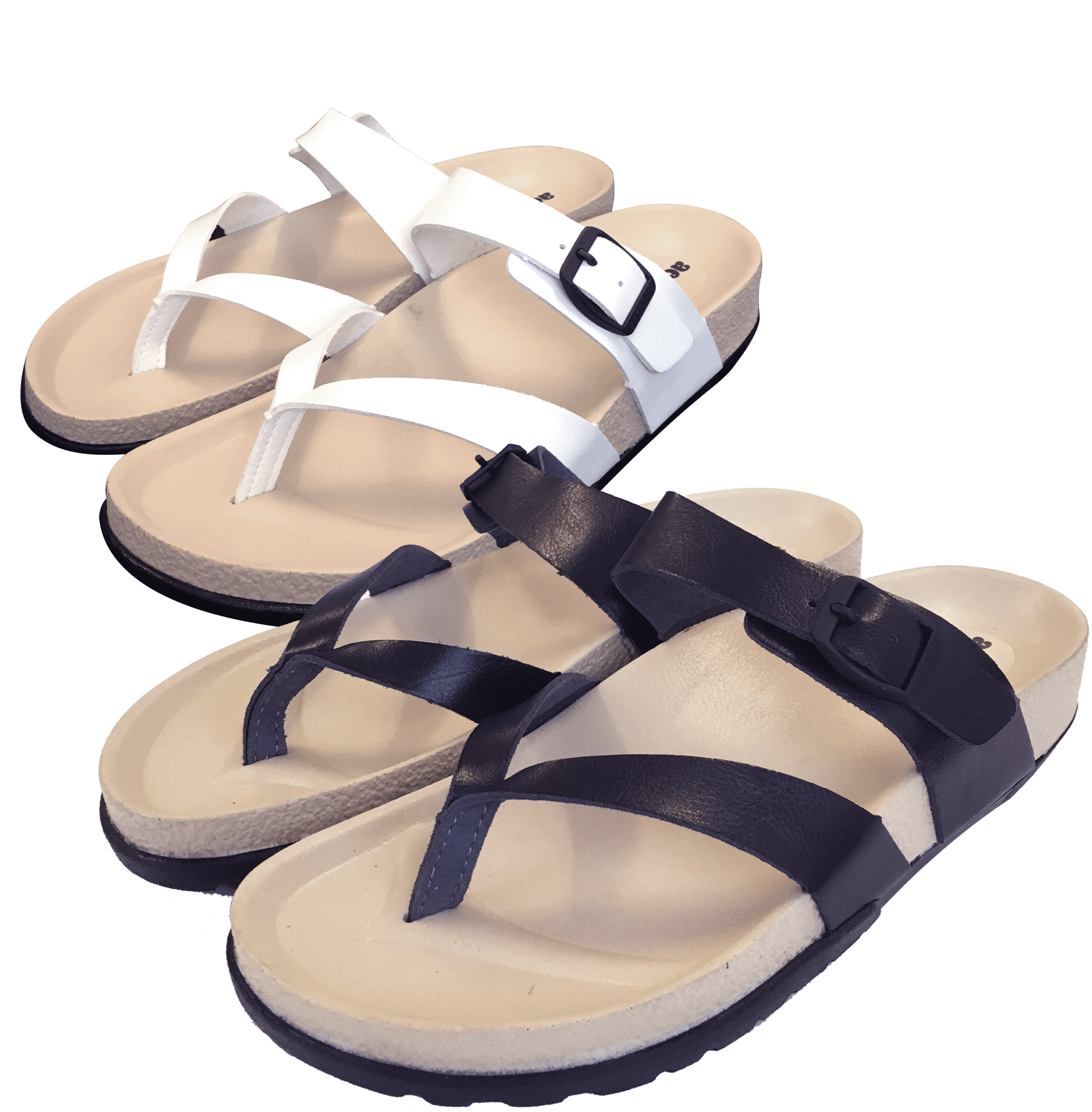 7: Sandaler Aerosoft Soft Unisex - hvid eller sort
