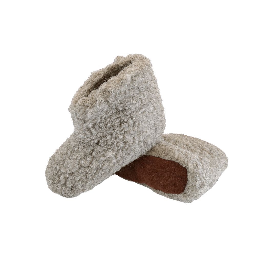 Billede af Fluffy Uldstøvle (100% ren uld) - Model Grå