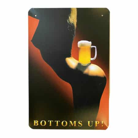 Metalskilt - Bottoms Up