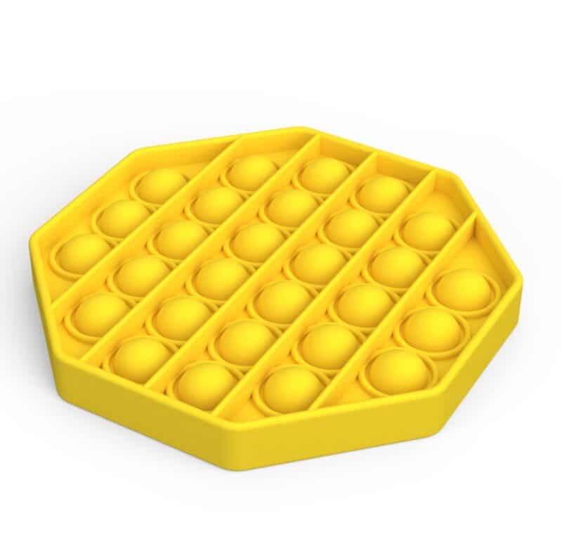 fidget toys pop octagon yellow