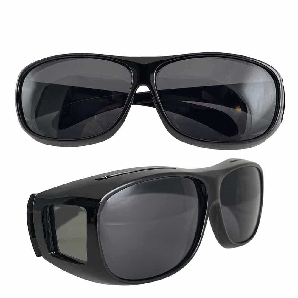 kombination tælle tilbehør HD-Vision briller - 2 stk dag+nat polariserede briller (perfekt som  bilkørsels- sports- nattekørsels- & UV-solbriller) - Satana.dk