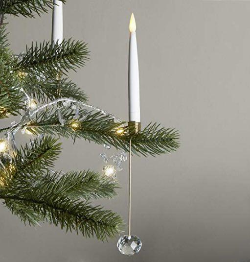 Juletræslys LED 8, 16 eller 24 stk. Trådløse inkl. Fjernbetjening & Klemmer - passer til de fleste Georg Jensen lysholdere m.m.