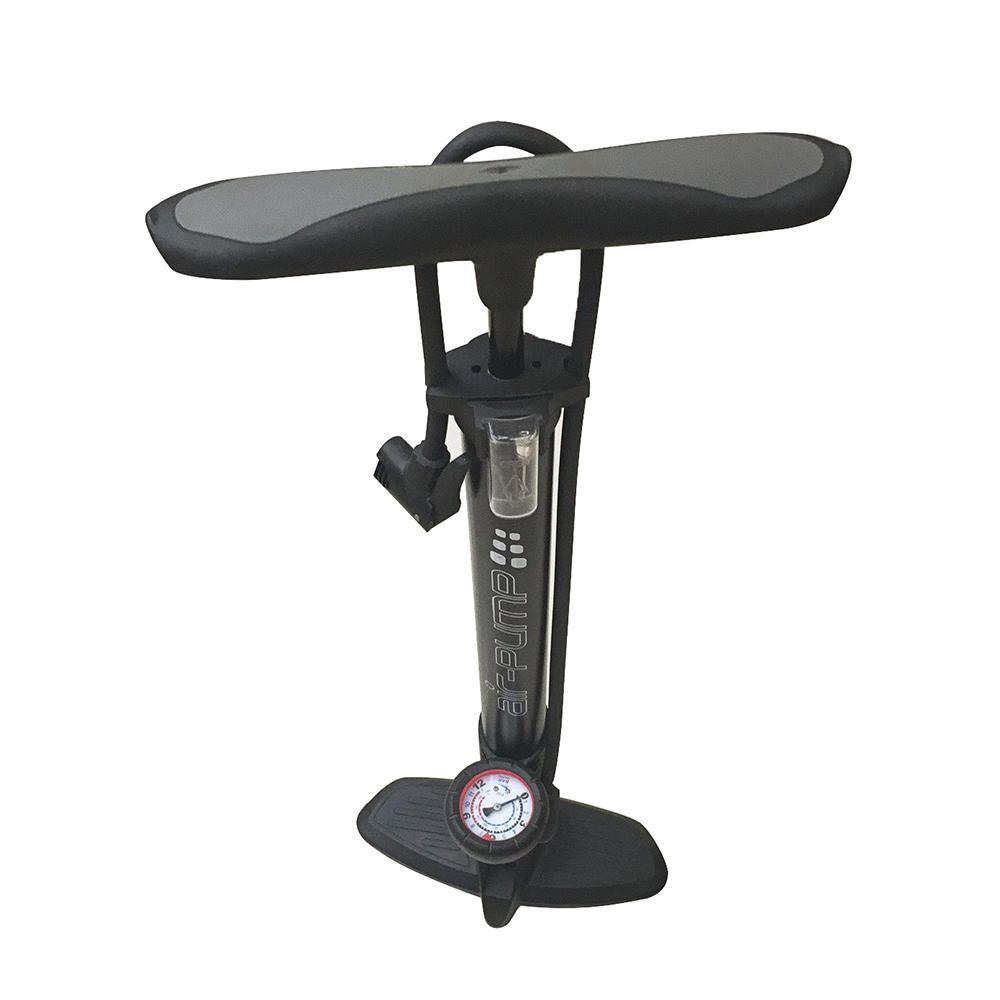 1: Cykelpumpe 8 bar/120 PSI m/manometer (fodpumpe)