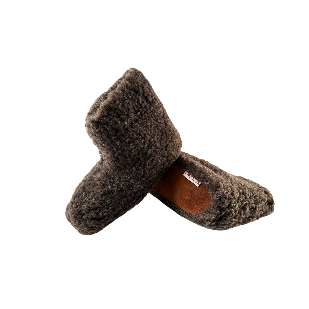 Billede af Fluffy Uldstøvle (100% ren uld) - Model Brun