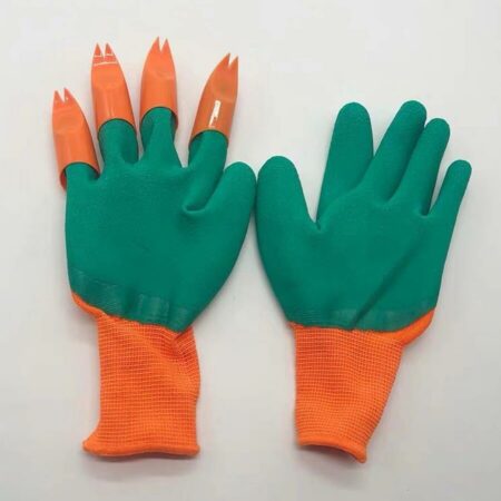 Garden Gloves Eco Friendly Seamless Knit Shell With Double Dip Latex Palm Durable Grip Garden Gloves 1
