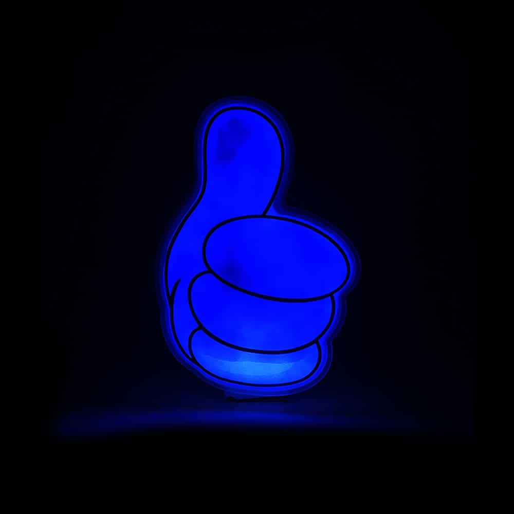 Thumbs up selvlysende glow stick